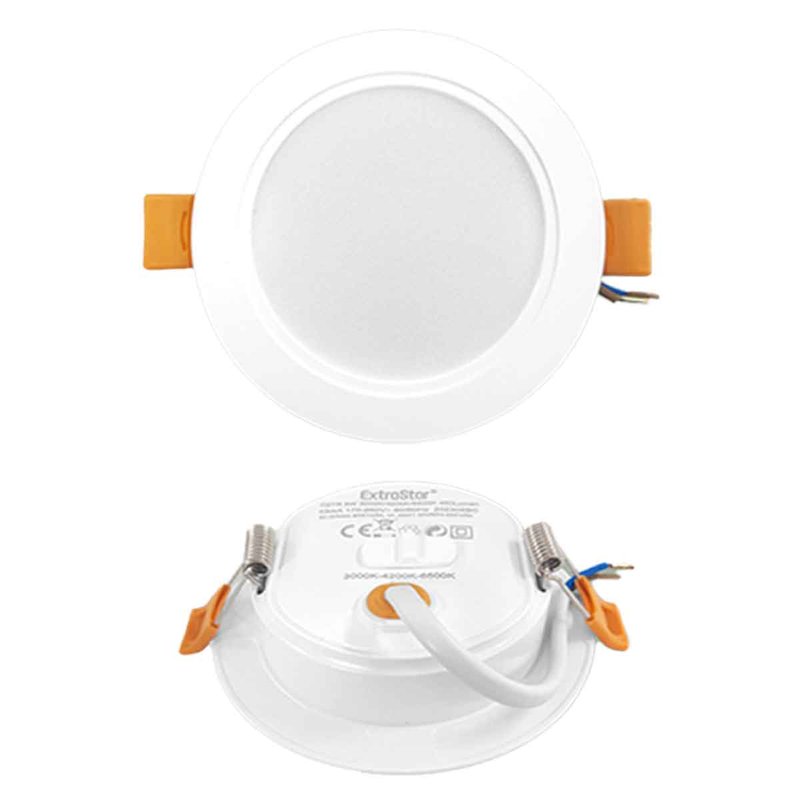 Faretto LED da Incasso 5W 450lm 3 Colori CCT 3000K/4200K/6500K Angolo 110° IP20 Alta Qualità CRI