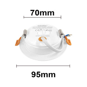 Faretto LED da Incasso 5W 450lm 3 Colori CCT 3000K/4200K/6500K Angolo 110° IP20 Alta Qualità CRI