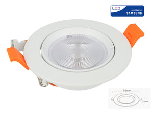 Faretto Led Da Incasso Orientabile 30W Cob Freddo 6400K Diametro 225mm Foro 195mm Chip Samsung SKU-21832