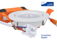 Faretto Led Da Incasso Orientabile 30W Cob Neutro 4000K Diametro 225mm Foro 195mm Chip Samsung SKU-21846