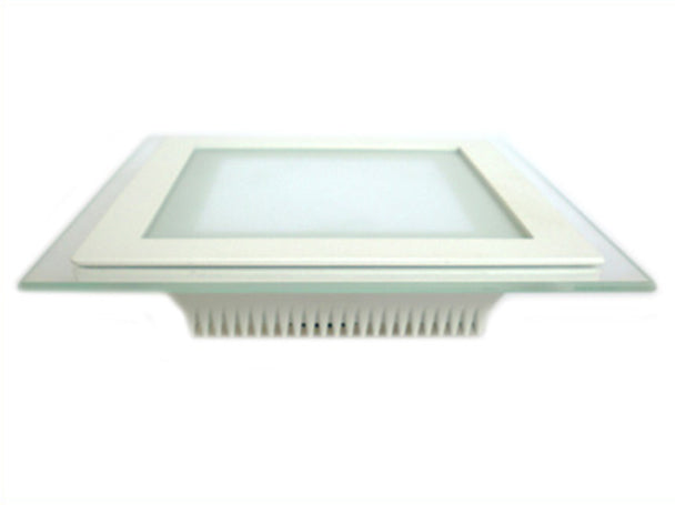 Faretto Led Da Incasso Quadrato 12W Bianco Freddo Con Vetro Stile Moderno Illuminazione Bagno Soggiorno SKU-4741