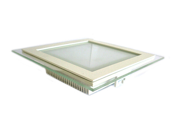 Faretto Led Da Incasso Quadrato 12W Bianco Freddo Con Vetro Stile Moderno Illuminazione Bagno Soggiorno SKU-4741