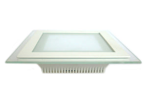 Faretto Led Da Incasso Quadrato 12W Bianco Freddo Con Vetro Stile Moderno Illuminazione Bagno Soggiorno SKU-4741