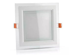 Faretto Led Da Incasso Quadrato 18W Bianco Freddo Con Vetro Stile Moderno Illuminazione Bagno Soggiorno SKU-4745