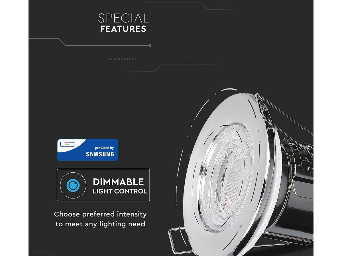 Faretto Led da Incasso Dimmerabile 5W 6400K Colore Nichel Satinato IP65 Resistente al Fuoco Senza Driver SKU-8179