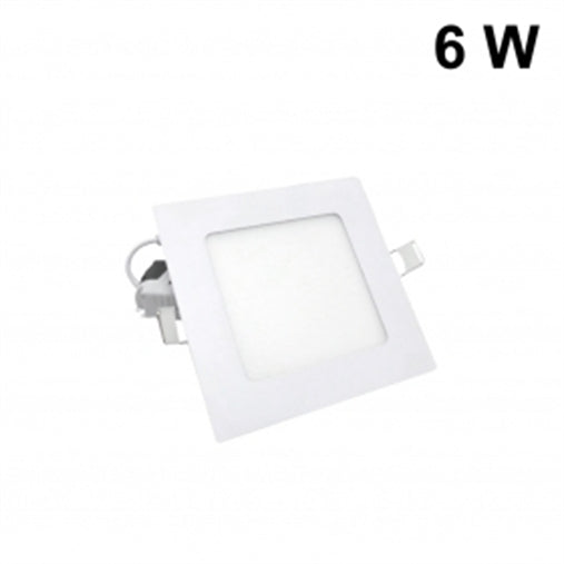 Faretto Led incasso Slim quadrato 6w Luce Fredda 3000k 220v Controsoffitto Fi25-6W