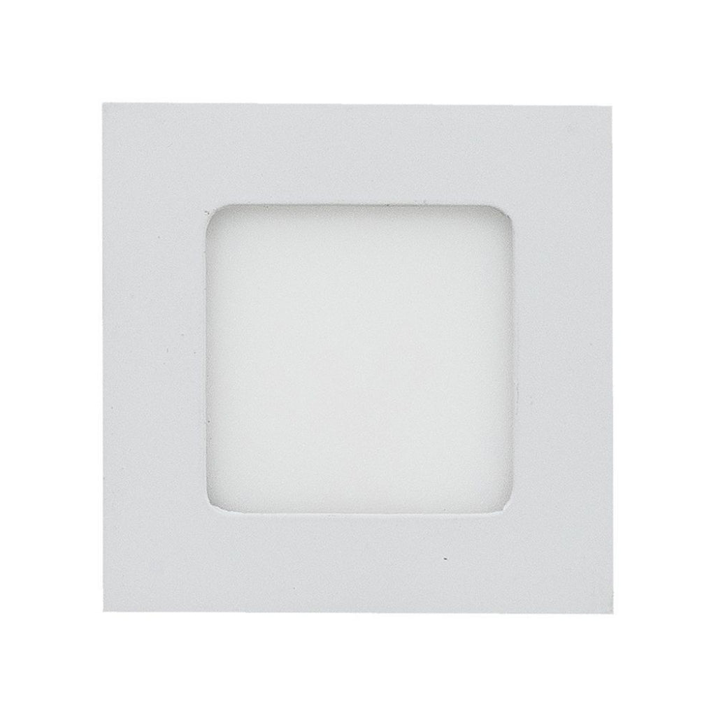 Faretto Pannello LED 4W 3000k Luce Calda Foro 65 mm Slim Quadrato Incasso Molla Watt