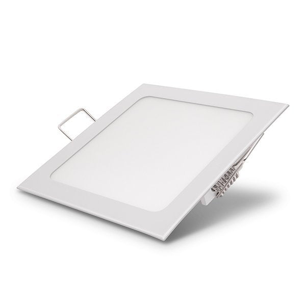 Faretto Pannello Led 12w Ultra Slim Quadrato Luce naturale 4500k con Driver Alimentatore Incluso 220v 170x170x19