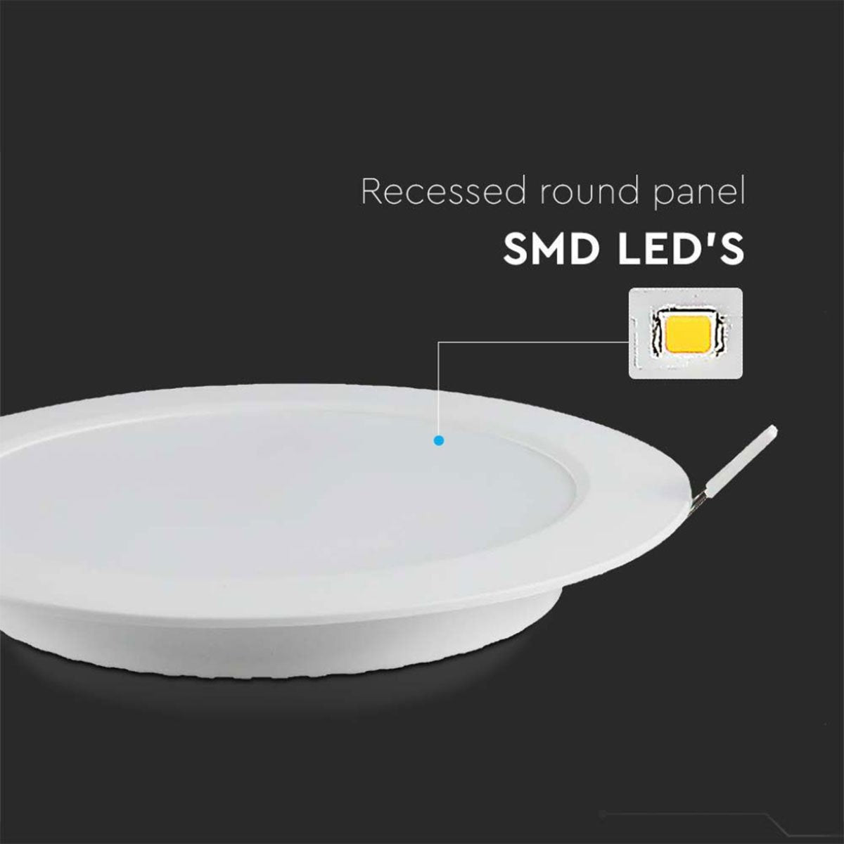 Faretto Pannello Led Da Incasso Rotondo 24W Bianco Freddo 6500K Diametro 300mm SKU-7869