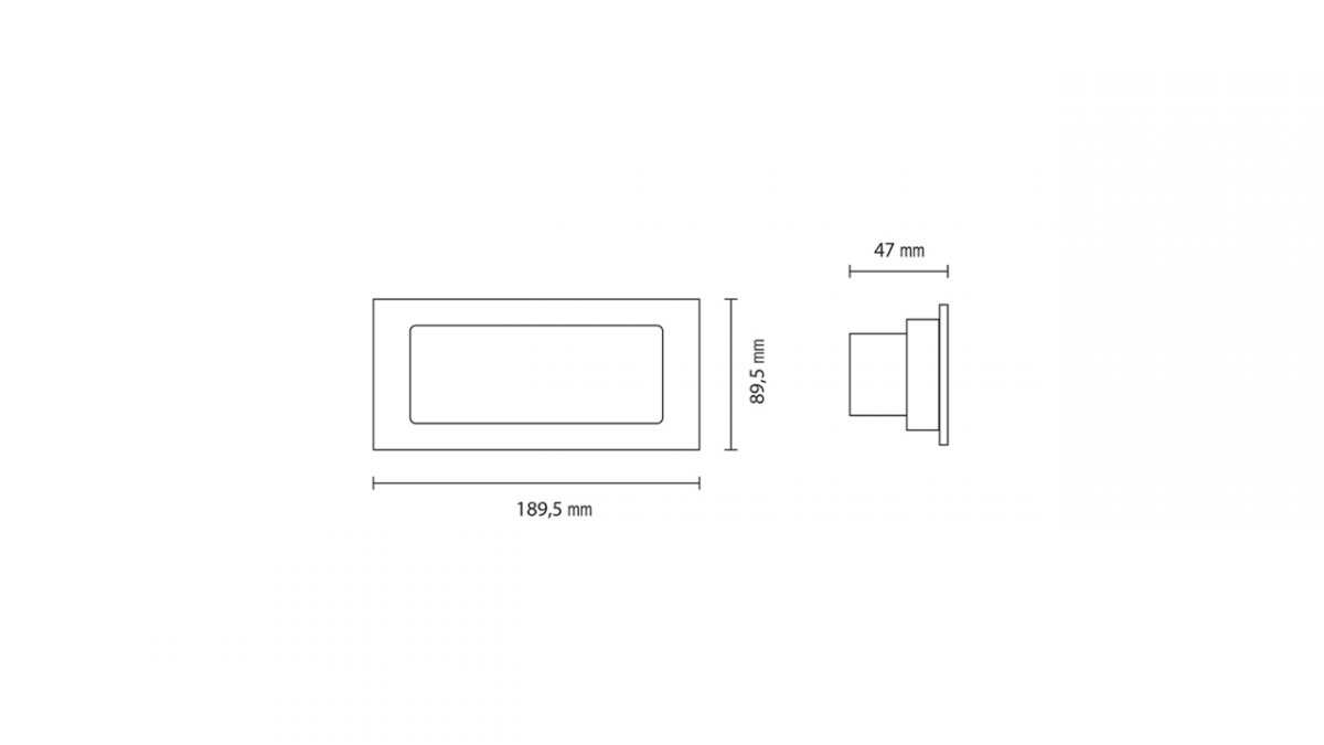 Faretto Segnapasso Led 5w 96 Led 220v Luce Calda Fredda Naturale CCT compatibile con scatola 506 Doppia Placca IP65