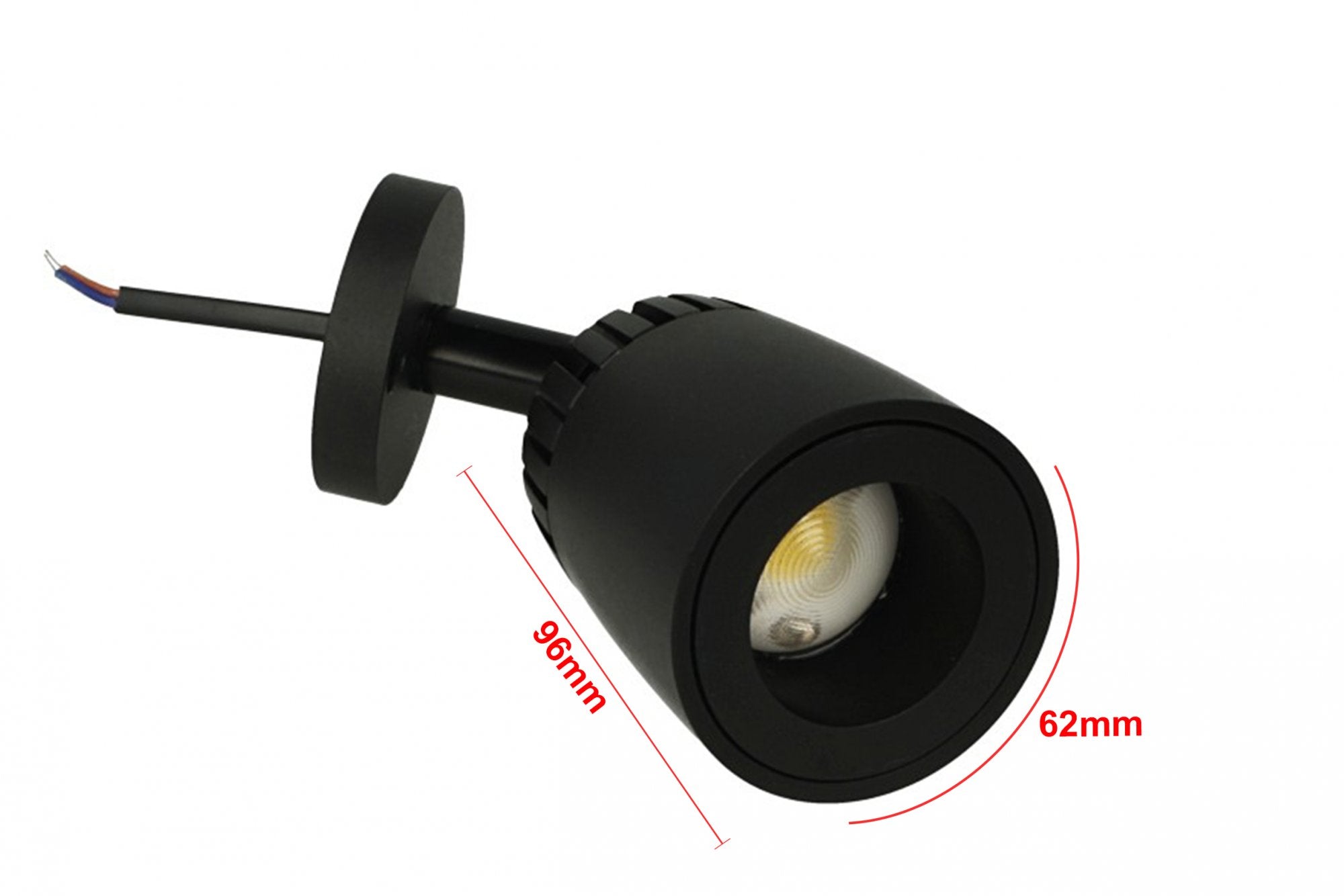 Faro Lampada Led Da Soffitto Parete Muro 10W Bianco Neutro Corpo Nero Angolo Luce Regolabile Da 24 a 60 Gradi 220V