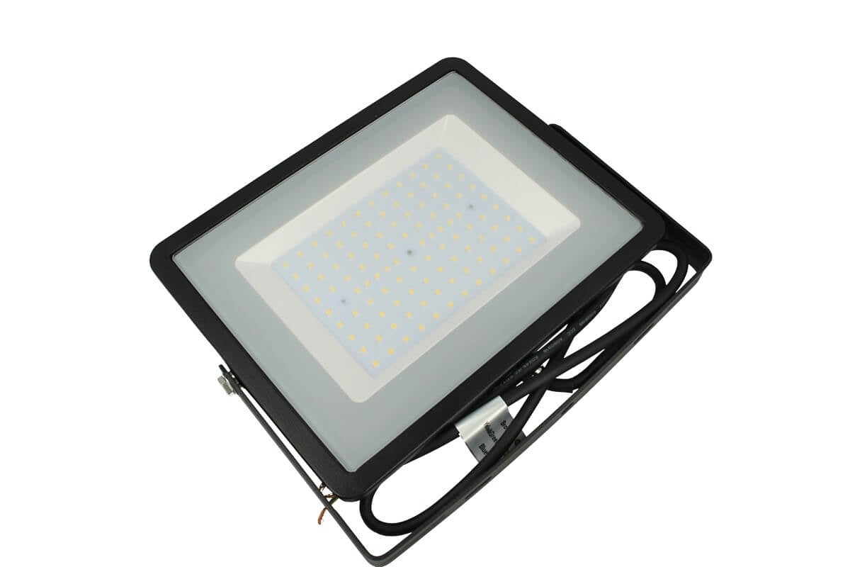 Faro Led Flood Light 200W IP65 Bianco Neutro Super Slim 56mm Carcassa Nera Samsung Garanzia 5 Anni SKU-10027