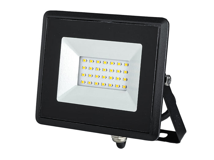 Faro Led Flood Light 20W Carcassa Nera IP65 Freddo 6400K Super Slim SKU-5948