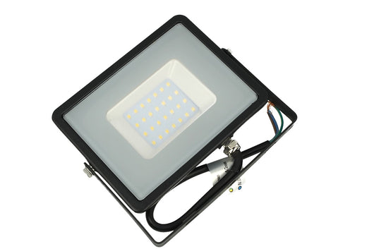 Faro Led Flood Light 30W IP65 Bianco Naturale Super Slim Carcassa Nera Smd Samsung Garanzia 5 Anni SKU-401