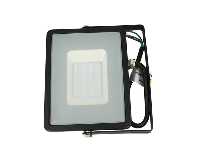 Faro Led Flood Light 30W IP65 Bianco Naturale Super Slim Carcassa Nera Smd Samsung Garanzia 5 Anni SKU-401