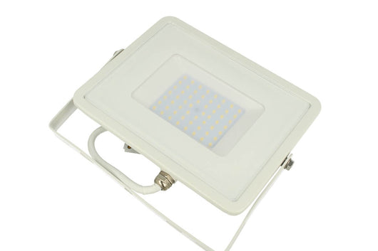 Faro Led Flood Light 50W IP65 Bianco Freddo Super Slim 28mm Carcassa Bianca Samsung Garanzia 5 Anni SKU-411