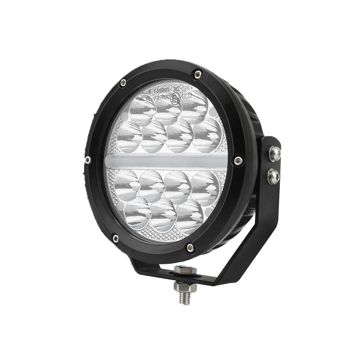 Faro Led Fuoristrada Rotondo 6'' 70W 7000LM + DRL Bianco 10W 12V 24V IP67 6000K Omologato E-Mark