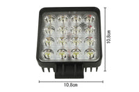 Faro Led Supplementare Profondita 12V 24V 36V 48V 60V 48W Quadrato Super Luminoso Angolo Stretto