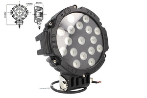 Faro Led Supplementare Profondita 12V 24V 51W Rotondo Super Luminoso Luce Beam