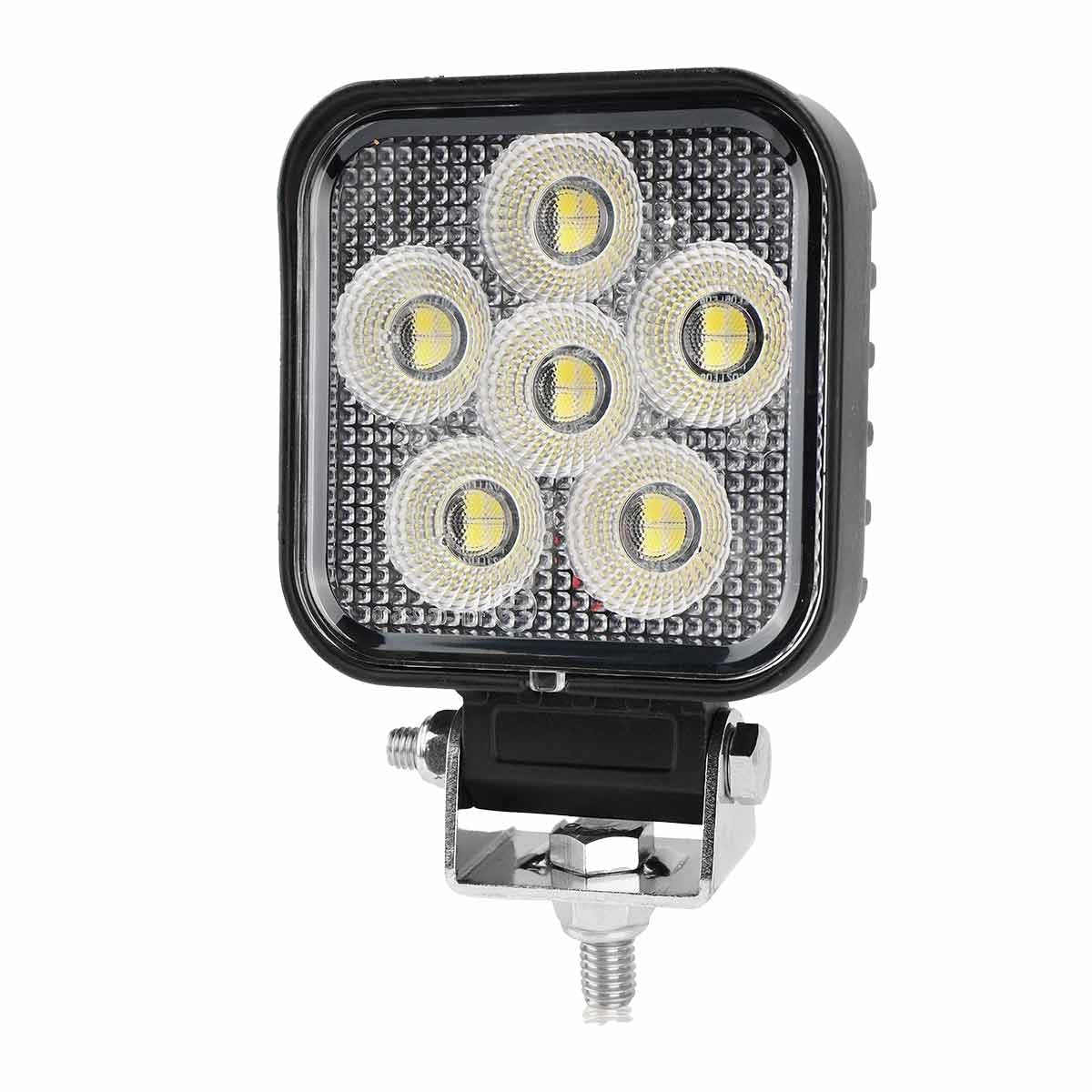 Faro Led da Lavoro Led Work Light Lampada Supplementare Quadrato 3'' 24W 2400LM 12V 24V IP67 6000K