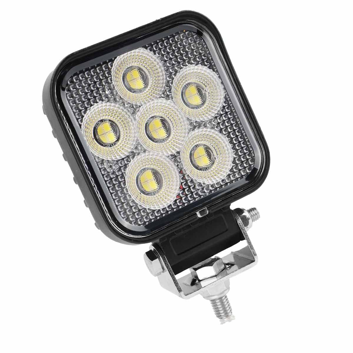 Faro Led da Lavoro Led Work Light Lampada Supplementare Quadrato 3'' 24W 2400LM 12V 24V IP67 6000K