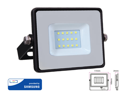 Faro Proiettore Led Flood Light 10W Bianco Neutro Carcassa Nera Chip Samsung Garanzia 5 Anni SKU-425