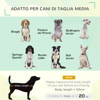 Lettino per Cani Rialzato con Seduta Traspirante 90x65x20 cm in Metallo e Tessuto Nero e Argento