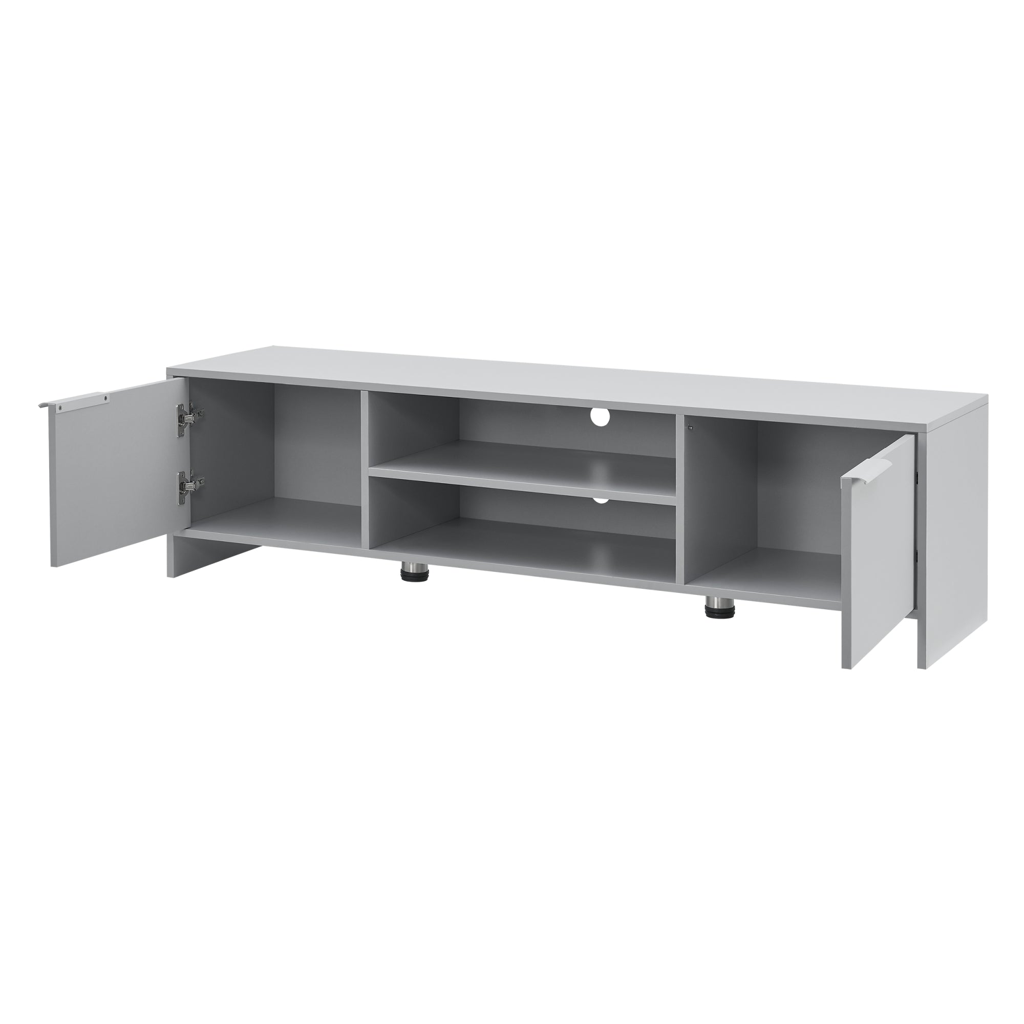 Mobile TV Stevns Armadio Basso 40 x 145 x 38 cm Grigio chiaro [en.casa]