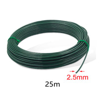 Filo di Ferro Rivestito in PVC Flessibile Modellabile Pieghevole Filo di Alluminio Spessore 2.5mm x 25m Verde