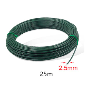 Filo di Ferro Rivestito in PVC Flessibile Modellabile Pieghevole Filo di Alluminio Spessore 2.5mm x 25m Verde