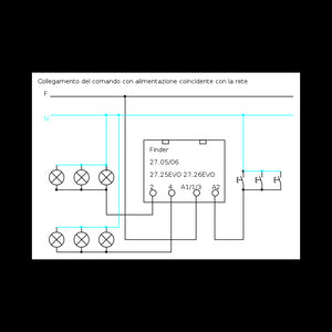 Finder relè commutatore ad impulsi 230V 27058230