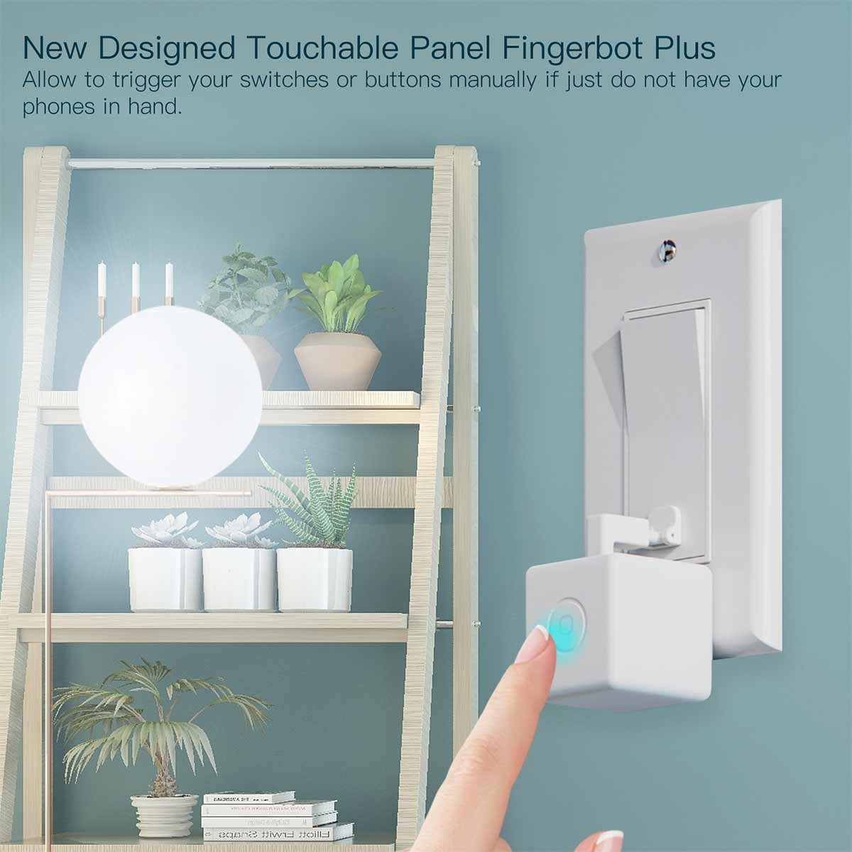 Fingerbot Smart Switch Toggle Pulsante Intelligente Pusher con Controllo Touch Bluetooth Compatibile con Smart Life/Tuya APP Alexa/Google Home e Controllo Timer