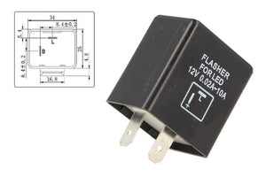 Flasher Led Lampeggiatore Rele Relay 2 Pin FLL55F 12V Per Frecce Led Moto Scooter Motorcycle