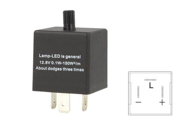 Flasher Led Lampeggiatore Rele Relay Frequenza Regolabile 3 Pin 12V CF14 Per Frecce Led Auto Europea Americano