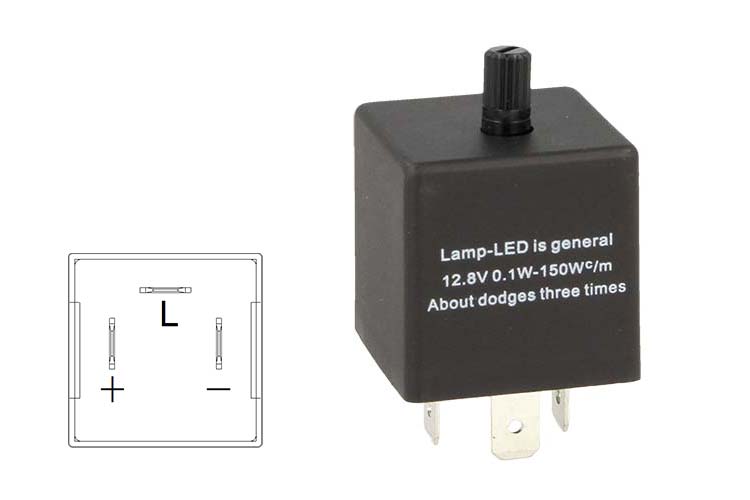 Flasher Led Lampeggiatore Rele Relay Frequenza Regolabile 3 Pin 12V CF13 Per Frecce Led Auto Giapponese