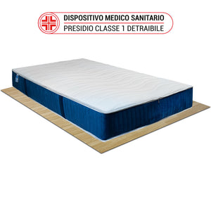 Materasso memory ginseng 3 strati multionda 7 zone fodera ioni argento H25 piazza e mezza 120x190 Florida - Comprarredo