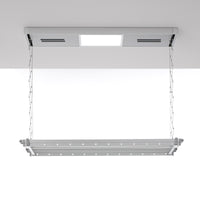 Stendibiancheria da soffitto, stendino riscaldante verticale e saliscendi, Foxydry Pro 122x52x30