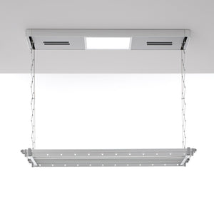 Stendibiancheria da soffitto, stendino riscaldante verticale e saliscendi, Foxydry Pro 160x52x30