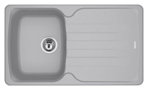 Franke 114.0489.937 lavello antea da incasso per cucina 1 vasca reversibile 86x50 cm fragranite colore alluminio azg 611-86