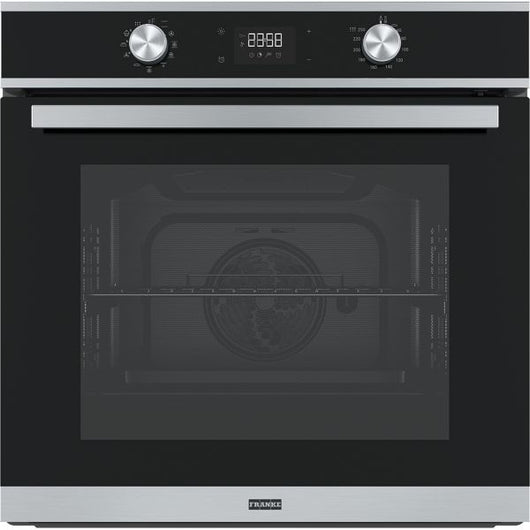 Franke forno elettrico multifunzione pirolitico ad incasso 60 cm inox satinato/cristallo nero classe energetica a+ fsm 97 p xs smart 116.0606.096