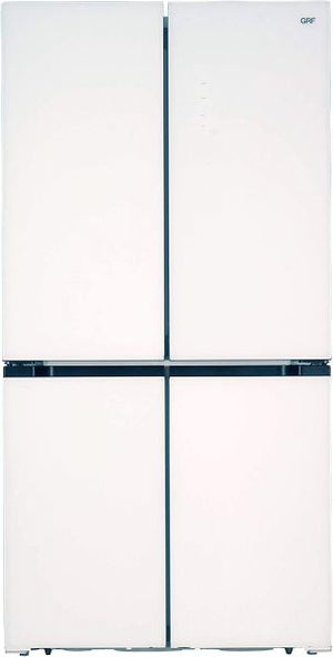 Frigo grf ca91831wg vetro bianco 4 porte americano classe classe energetica e inverter total no-frost 564 litri