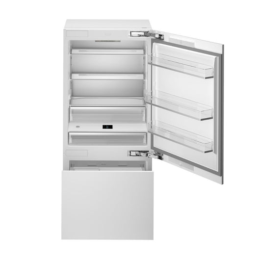 Frigorifero Bertazzoni RBM90S5FPNS combinato da incasso con pannello ice maker e distributore d'acqua 556 L classe E