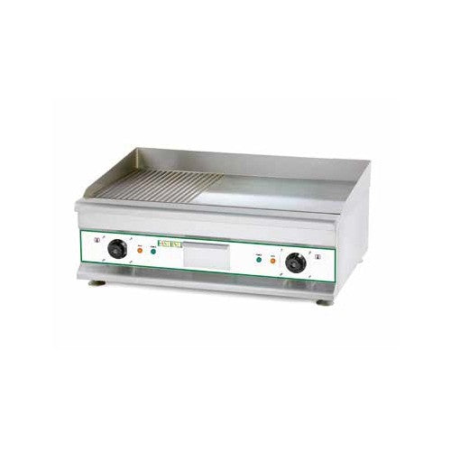 Fry top liscio-rigato professionale elettrico cm 75x52x31 RSB121