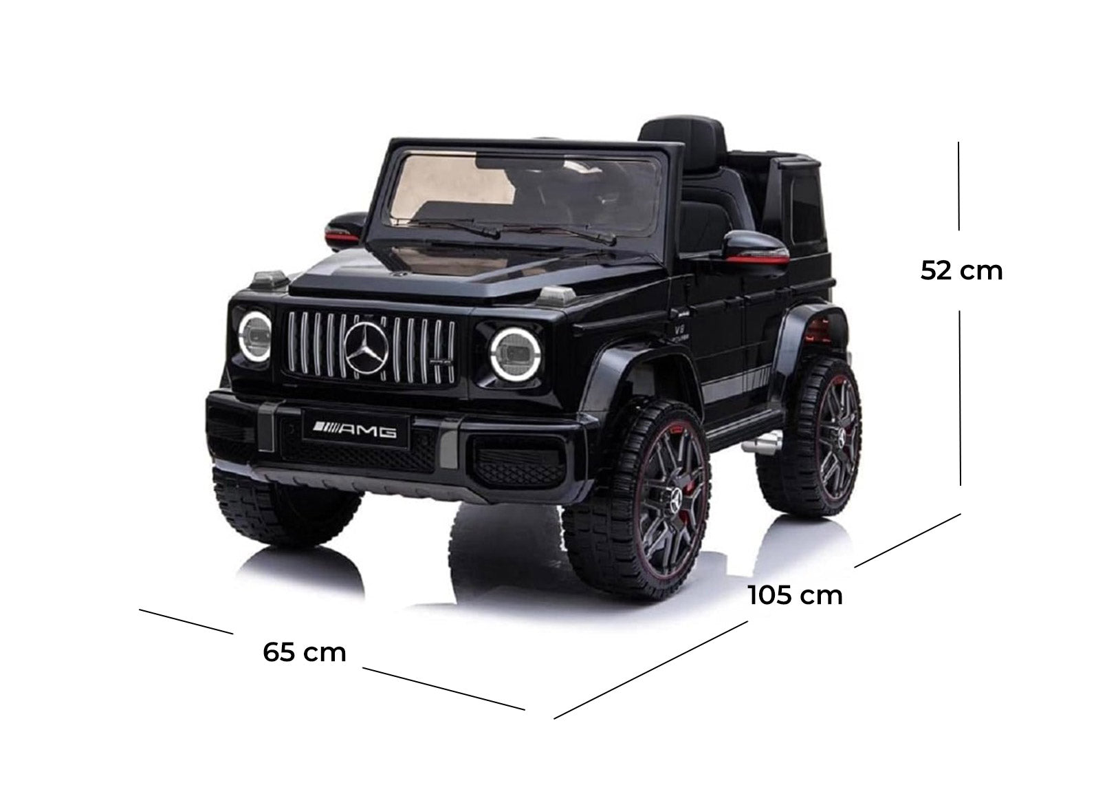 Macchina Elettrica per Bambini Licenza Mercedes-Benz G63 AMG 12V Telecomando e Soft Start Nero