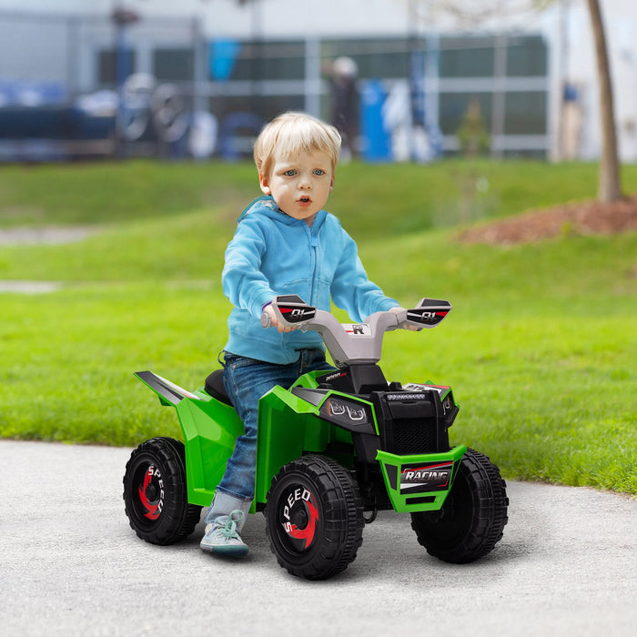 Mini Quad Elettrico per Bambini 6V Verde Grigio e Nero