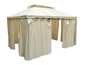 Gazebo da giardino 3×4 con zanzariera mod. Santiago - Colore: Beige - GA11SAPAC