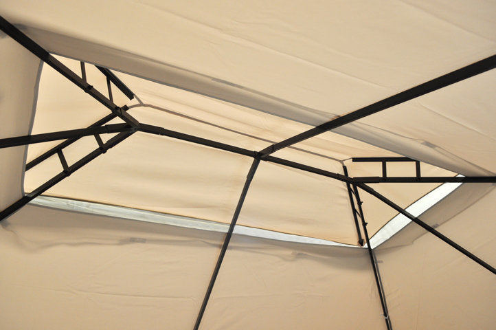 Gazebo da giardino 3×4 con zanzariera mod. Santiago - Colore: Beige - GA11SAPAC