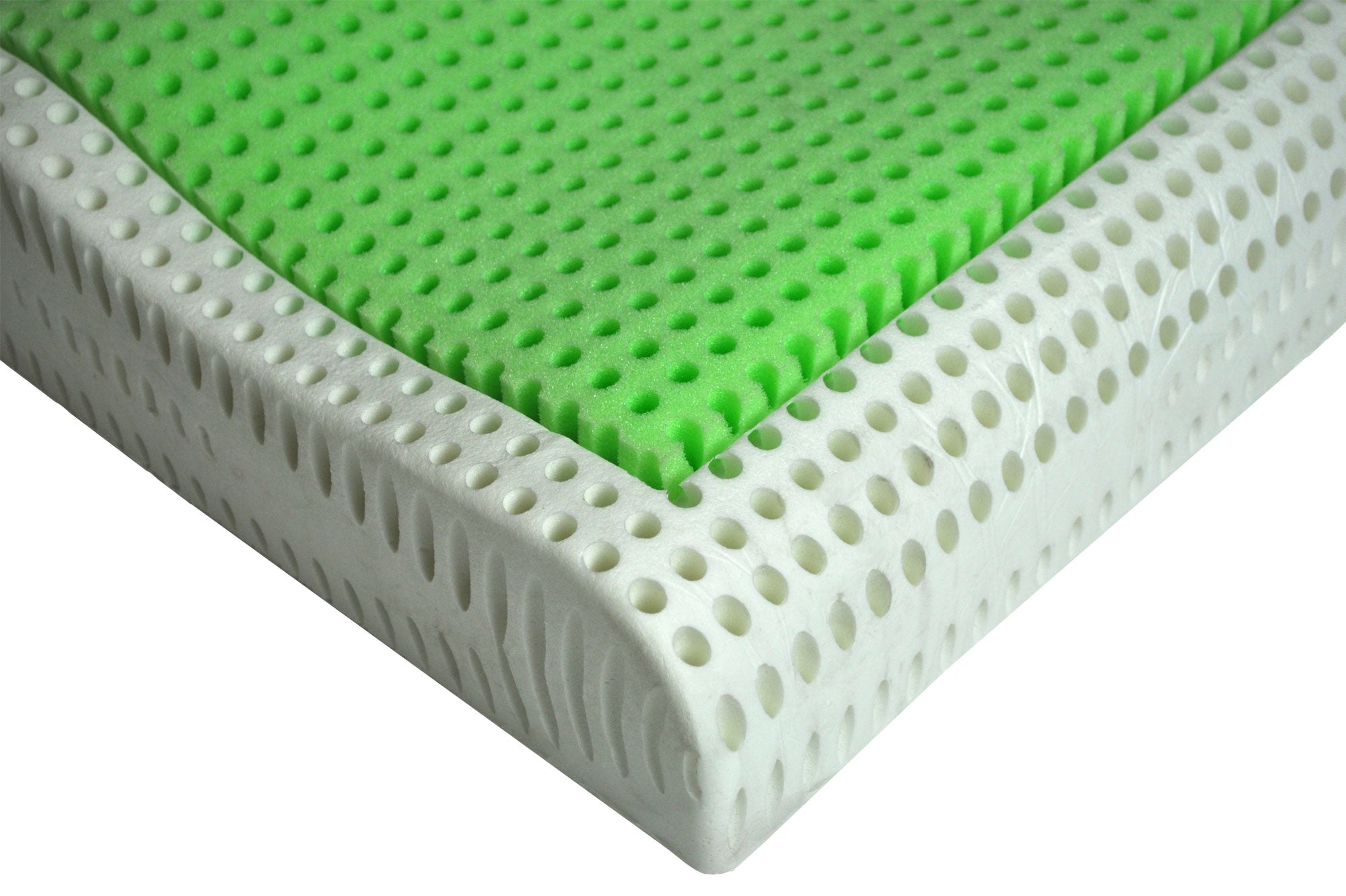 Cuscino memory foam anatomico, guanciale cervicale sfoderabile Verde eco GA14MF