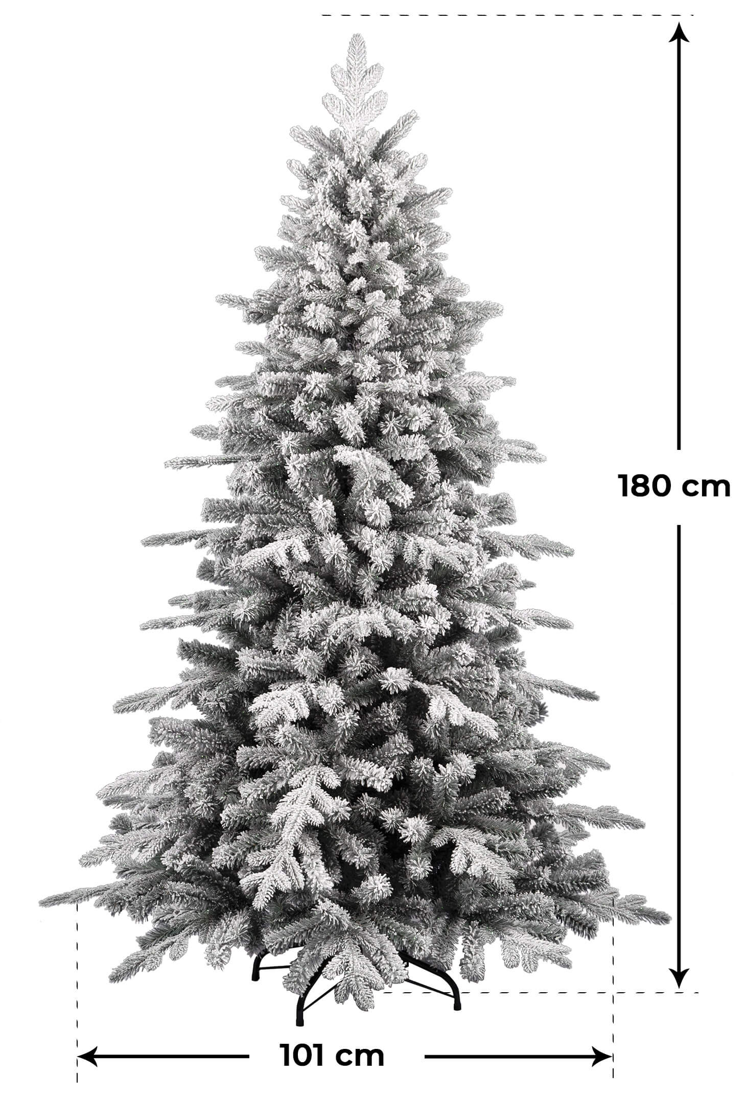 Albero di Natale Artificiale Innevato 210 cm 948 Rami Verde