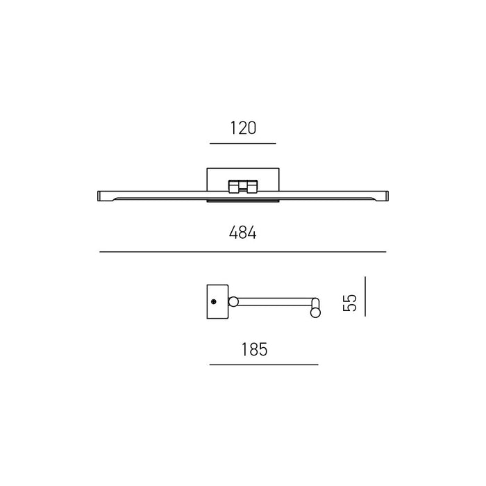 Applique Moderna Magis Metallo Nickel Satinato Led 8W Luce Calda